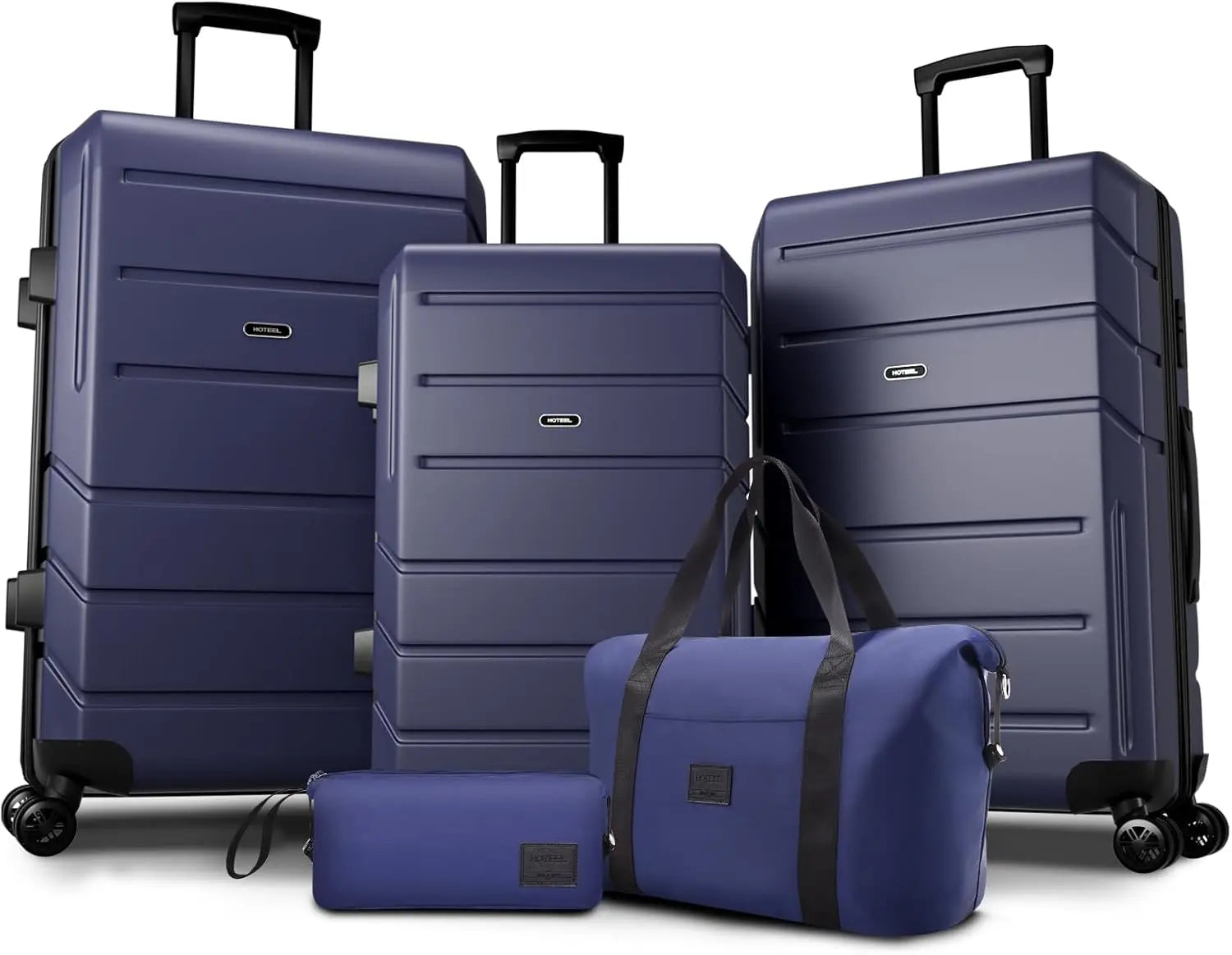 5-Piece ABS+PC Hardshell Luggage Set – Carry-On & Checked Suitcases with Spinner Wheels and TSA Locks for Business & Plane Travel