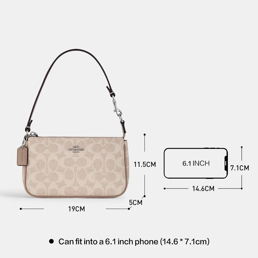 Coach Nolita 19 Shoulder Bag – Compact Signature Canvas Mini Handbag for Women