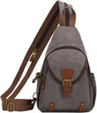 KOULI BUIR Canvas Sling Bag — Convertible Crossbody Chest Daypack for Outdoor Cycling, Hiking & Travel