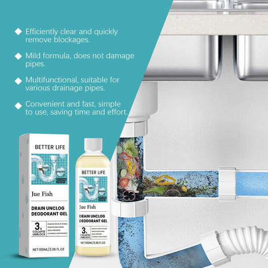 Pipeline Dredge Agent – 100 mL Drain Cleaner & Deodorant Gel for Kitchen & Bathroom Pipes