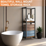 2-Tier Wall-Mounted Towel Storage Rack – Space-Saving Bathroom & Bedroom Organizer