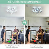 Dimmable LED Ceiling Lamp – 30W Modern Star-Shaped Light with 3 Color Modes (3000K–6500K) for Living Room ✨💡