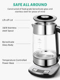 Cachoo 1.7 L Electric Glass Kettle with Temperature Control & Removable Infuser