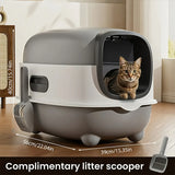 Closed Cat Litter Box – Splash-Proof, Odor-Control & Foldable Dual-Purpose Design for Cats 🐱✨