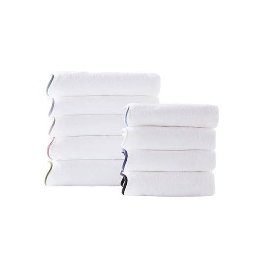 Scalloped Edge Cotton Bath Towels – Soft, Quick-Drying & Absorbent Towel Set