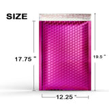 50 Pack Shiny Pink Poly Bubble Mailers – 6.12″×9.5″ Padded Envelopes for Shipping, Packaging & Mailing