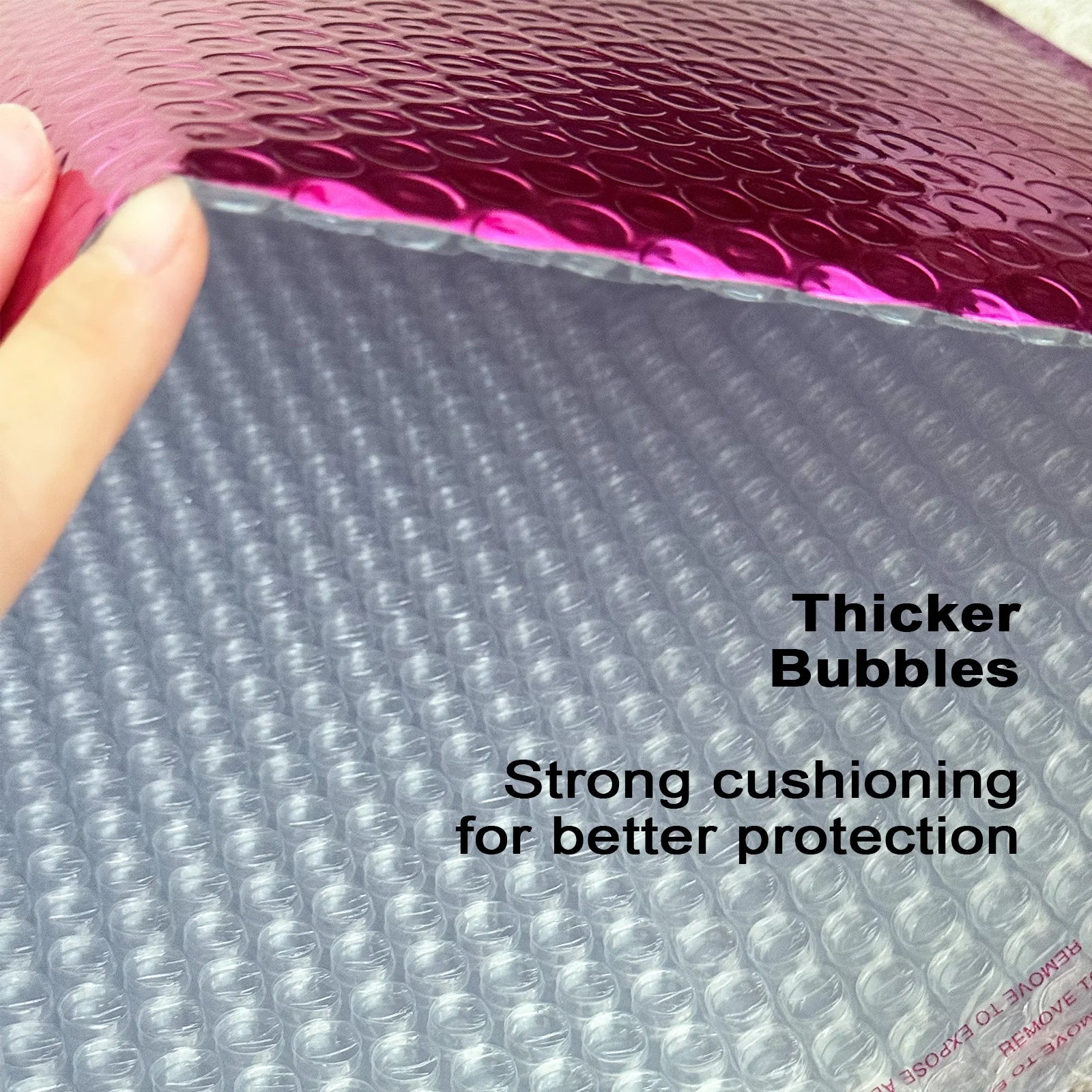 50 Pack Shiny Pink Poly Bubble Mailers – 6.12″×9.5″ Padded Envelopes for Shipping, Packaging & Mailing