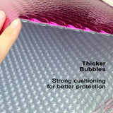 50 Pack Shiny Pink Poly Bubble Mailers – 6.12″×9.5″ Padded Envelopes for Shipping, Packaging & Mailing