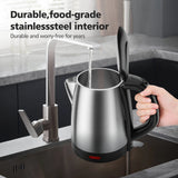 Electric Tea Kettle 1.7 L – Stainless Steel, LED Indicator, Fast-Boil Hot Water Boiler for Kitchen Use 💧🔥