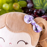 30cm Plush Baby Doll – Curly Hair Stuffed Fruit Toy in Grape Design, Soft Plush Doll for Kids’ Christmas & Birthday Gifts