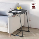 Adjustable TV Tray Table with Cup-Holder – Rolling & Folding Couch/Laptop Desk with 6 Height & 3 Tilt Angles 🎮🛋️ Adjustable TV Tray Table with Cup‑Holder