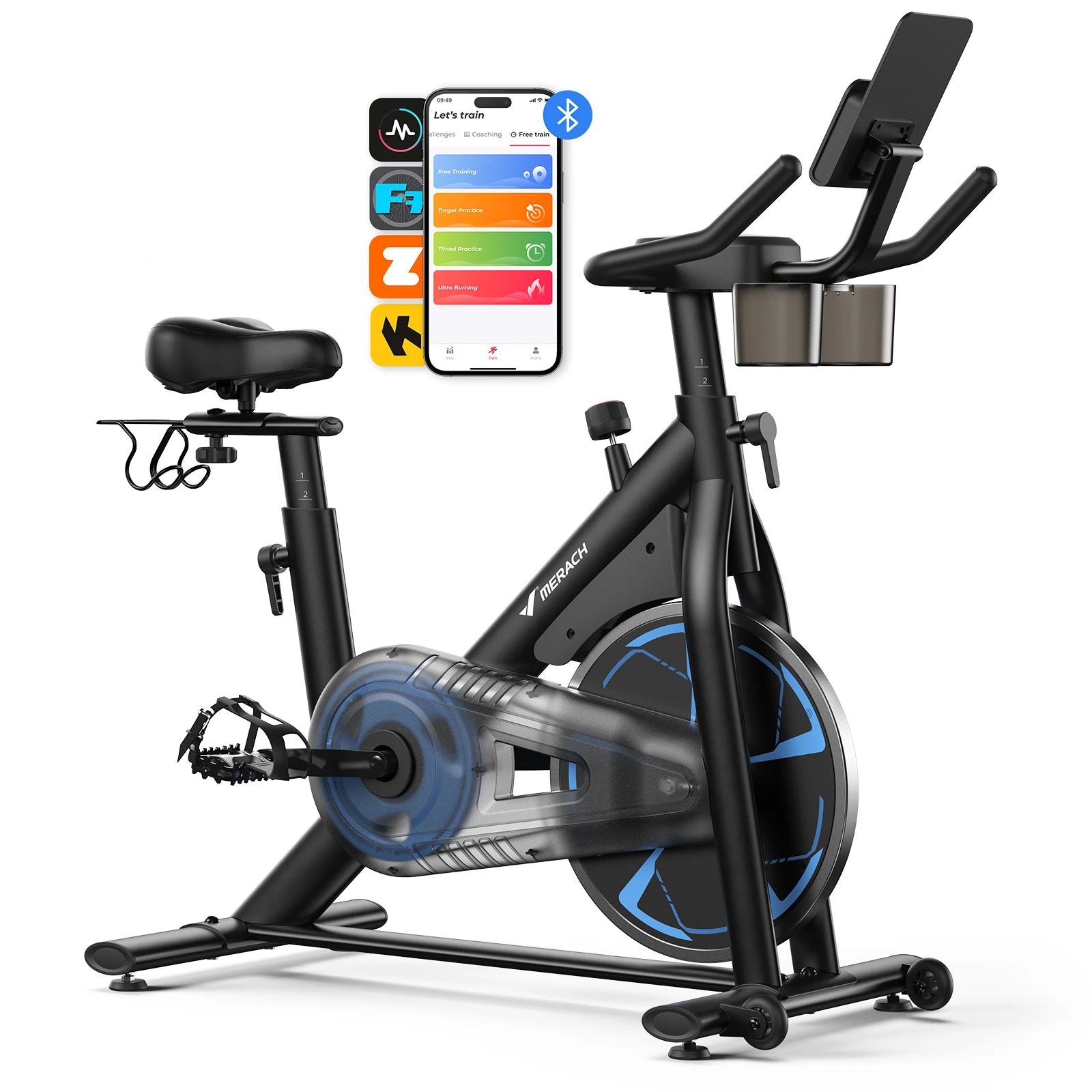 MERACH S36 Magnetic Exercise Bike — Smart Indoor Cycling with App Integration (330 lbs Capacity)