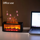 2025 Aromatherapy Ultrasonic Humidifier – Essential Oil Diffuser with Cool Mist & Flame Effect Night Light 🌿🔥