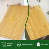 “4-Piece Extra Large Bamboo Cutting Board Set – Heavy Duty Kitchen Boards with Juice Groove & Inner Handles”