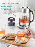 Cachoo 1.7 L Electric Glass Kettle with Temperature Control & Removable Infuser