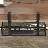 Under-Desk Cable Management Tray – Clamp-Mount Wire Organizer Box for Desk Cord Control