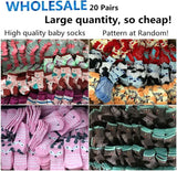 20-Pairs Baby Socks Bundle – Wholesale Cotton Socks for Infant Boys & Girls, Bulk Toddler Kids’ Essentials Set