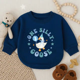 One Silly Goose Birthday Baby Romper – Funny 1st Birthday Outfit for Baby Boys 🎂🪿👶
