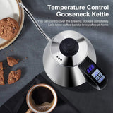 Stainless Steel Electric Gooseneck Kettle with Coffee Dripper – Pour-Over Kettle with Temperature Control & LED Display