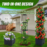 2-Piece Self-Watering Tomato Planter Box with Trellis & Climbing Cage – Indoor / Outdoor Garden Grow Kit 🍅🌿
