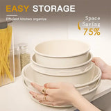 “21-Piece Non-Stick Ceramic Pots & Pans Cookware Set – AsterCook with Sensor Handles, Milky White Kitchen Collection”