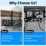 Under-Desk Cable Management Tray – Clamp-Mount Wire Organizer Box for Desk Cord Control