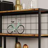 Industrial 6‑Shelf Etagere Bookcase – Geometric Open Display with Sturdy Metal Frame