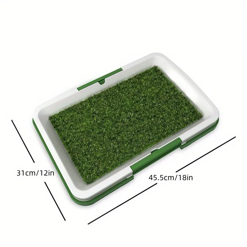 Indoor Dog Training Pad with Artificial Turf – Anti-Slip Puppy Toilet with Odorless Design for Easy Potty Training & Clean Homes