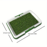 Indoor Dog Training Pad with Artificial Turf – Anti-Slip Puppy Toilet with Odorless Design for Easy Potty Training & Clean Homes