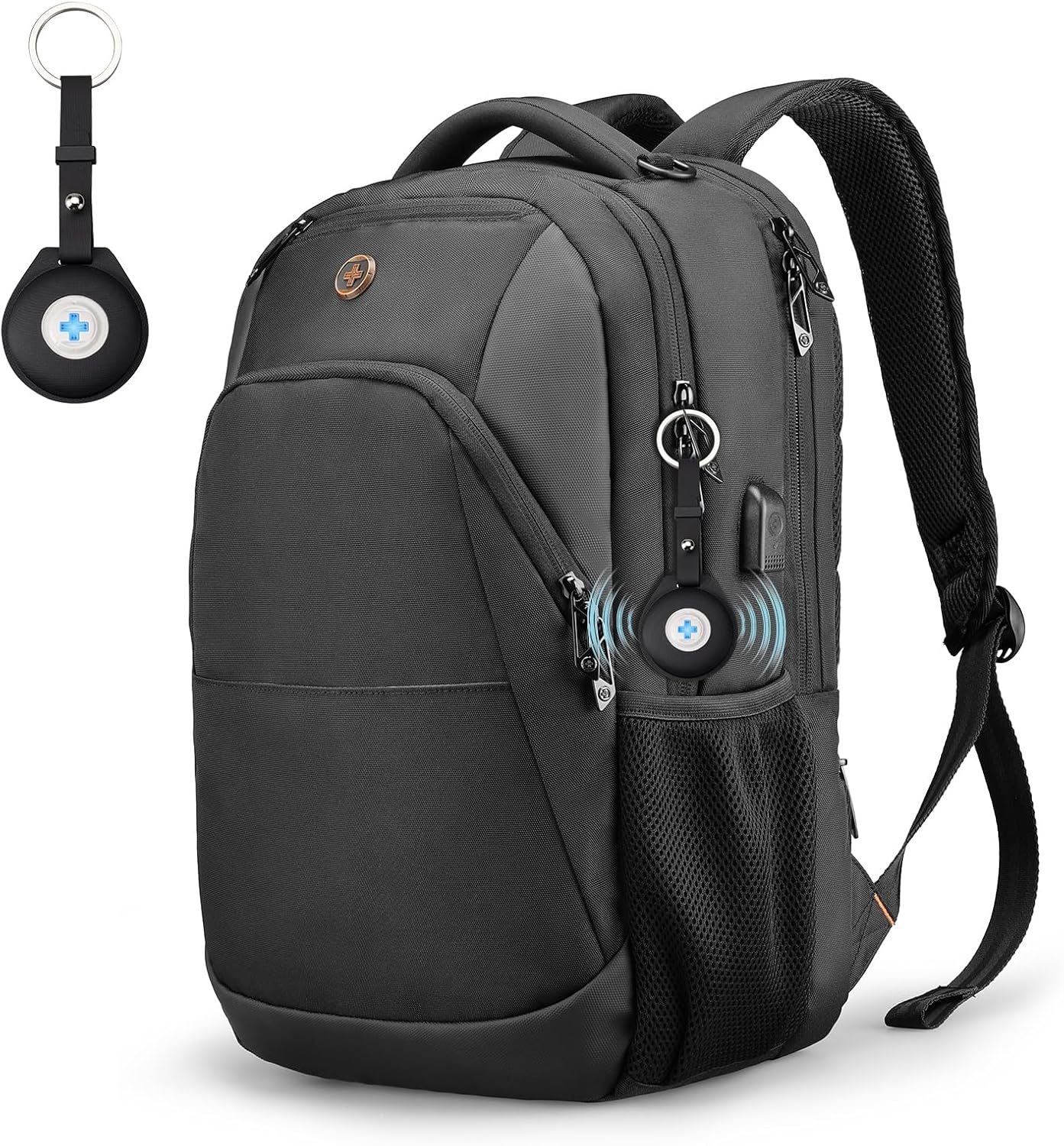 Design Travel Laptop Backpack with RFID Protection & USB Charging – 16″ College & Business Backpack (Black)
