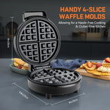 Electric Non-Stick 8″ Belgian Waffle Maker – Compact Fast Heating for Snacks, Hash Browns, Eggs & Sandwiches