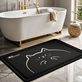 Water-Absorbing & Quick-Dry Anti-Slip Floor Mat – Bathroom Entrance Rug for Pet Food Pad & Kitchen Coffee Area