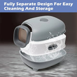 Closed Cat Litter Box – Splash-Proof, Odor-Control & Foldable Dual-Purpose Design for Cats 🐱✨