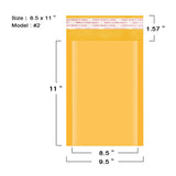 100 Pack Kraft Bubble Mailers – 8.5″×12″ Padded Envelopes with Self-Seal for Secure Shipping & Packaging