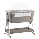 Baby Storch Rocking Bedside Sleeper & Portable Fold‑Crib – Pink