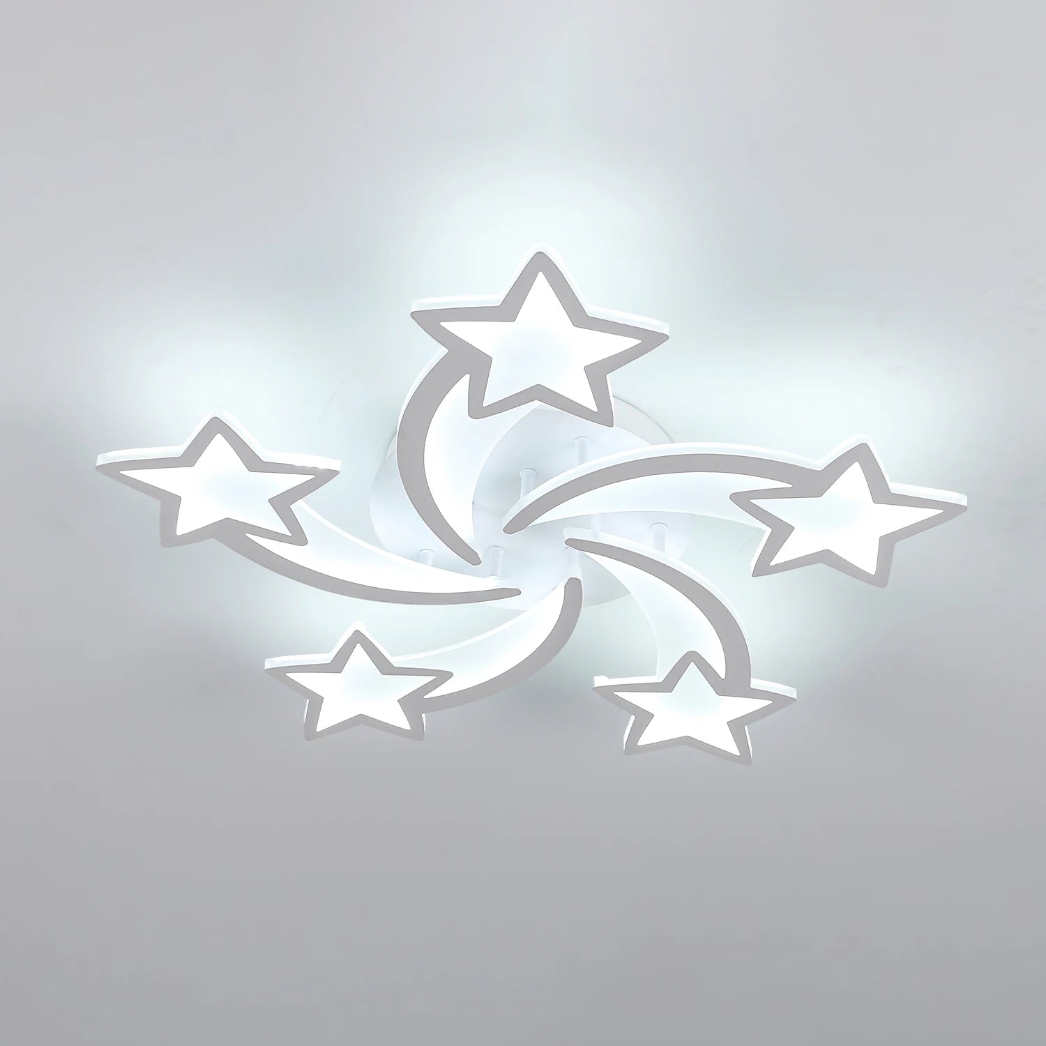 Dimmable LED Ceiling Lamp – 30W Modern Star-Shaped Light with 3 Color Modes (3000K–6500K) for Living Room ✨💡
