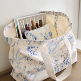 Women’s printed tote & pouch set – stylish canvas beach bag with matching cosmetic pouch for travel, shopping & daily use