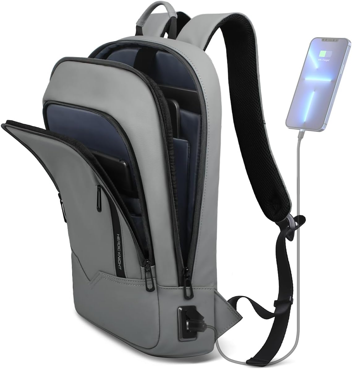 Slim Anti-Theft Business Laptop Backpack with USB Charging Port – Lightweight 15.6″ Work & Travel Backpack