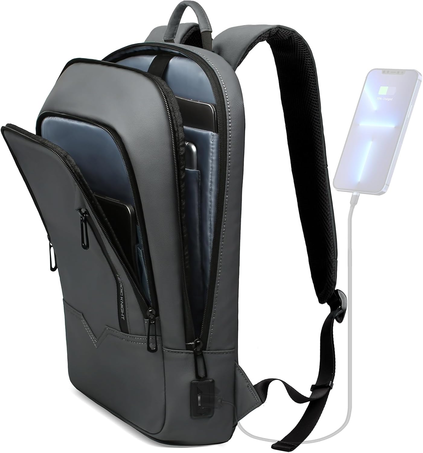 Slim Anti-Theft Business Laptop Backpack with USB Charging Port – Lightweight 15.6″ Work & Travel Backpack