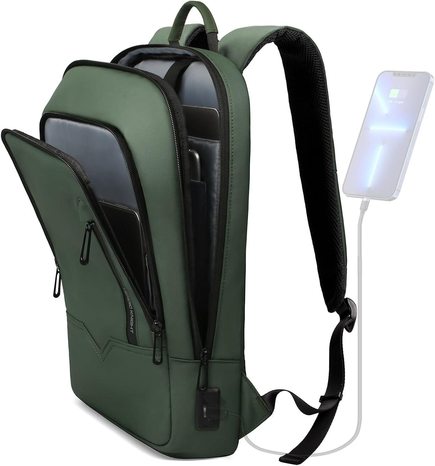 Slim Anti-Theft Business Laptop Backpack with USB Charging Port – Lightweight 15.6″ Work & Travel Backpack