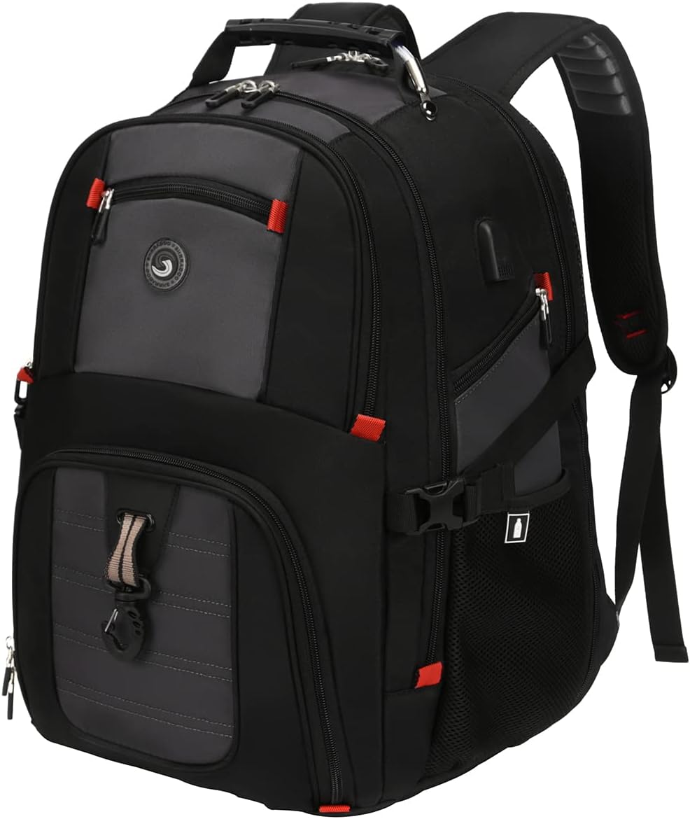 Extra Large 50L Travel Laptop Backpack – Airline-Approved Carry-On with USB Charging & Lock (17″)