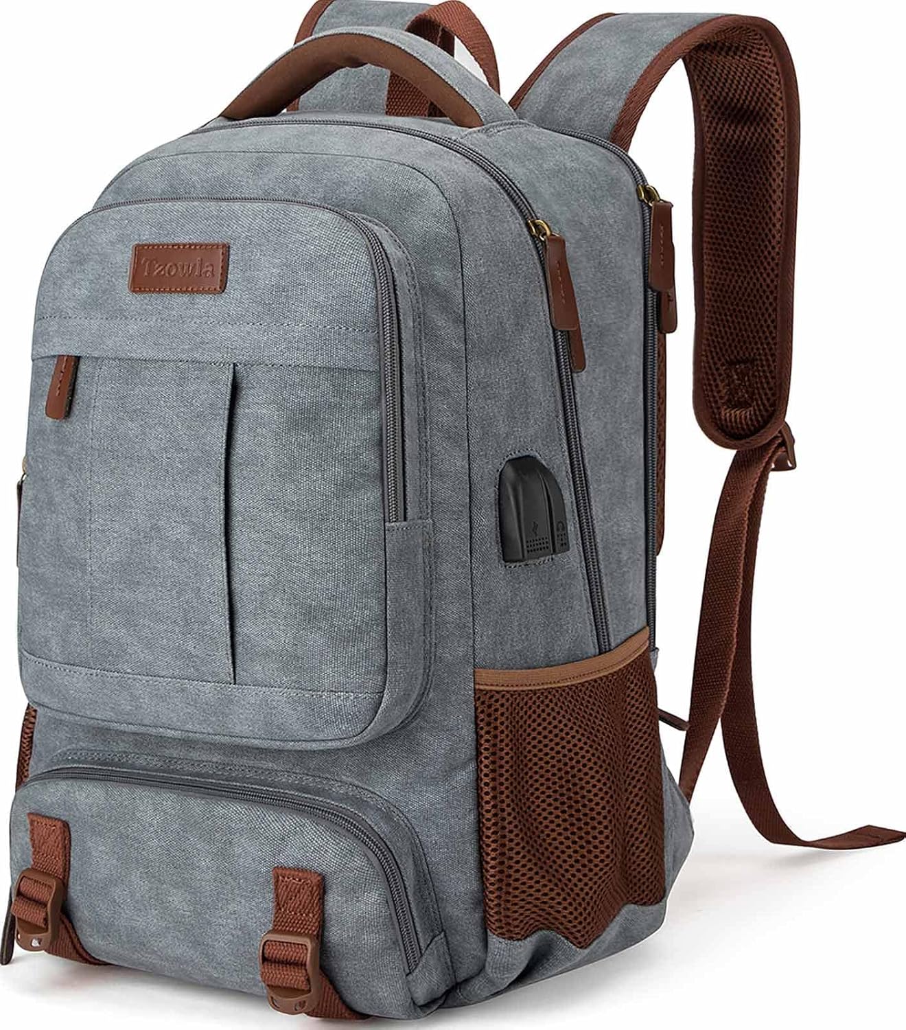 Canvas Laptop Backpack with USB & Headphone Port – 15.6″ Travel & Daily Work Rucksack