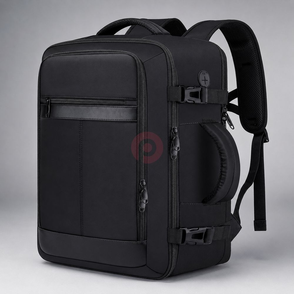 25L Airplane-Approved Travel Backpack with Shoe Pouch & 15.6-Inch Laptop Compartment