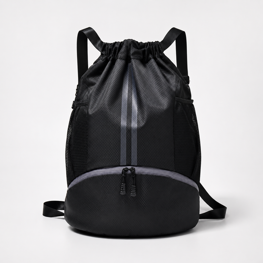 Lightweight Drawstring Gym Backpack with Separate Shoe Compartment