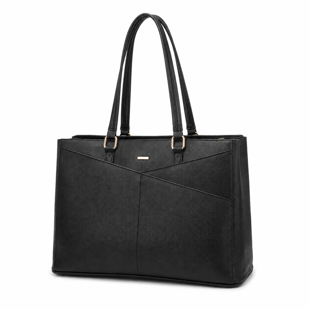 Women’s Waterproof Vegan Leather Laptop Tote Bag – 15.6-Inch Office & Business Work Handbag