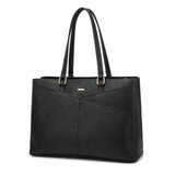 Women’s Waterproof Vegan Leather Laptop Tote Bag – 15.6-Inch Office & Business Work Handbag