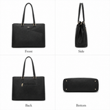 Women’s Waterproof Vegan Leather Laptop Tote Bag – 15.6-Inch Office & Business Work Handbag