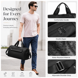 16L Compact Gym & Travel Duffle Bag with Shoe Compartment and Luggage Sleeve