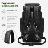 70L Tactical Hiking Backpack with Water-Repellent 900D Oxford Fabric