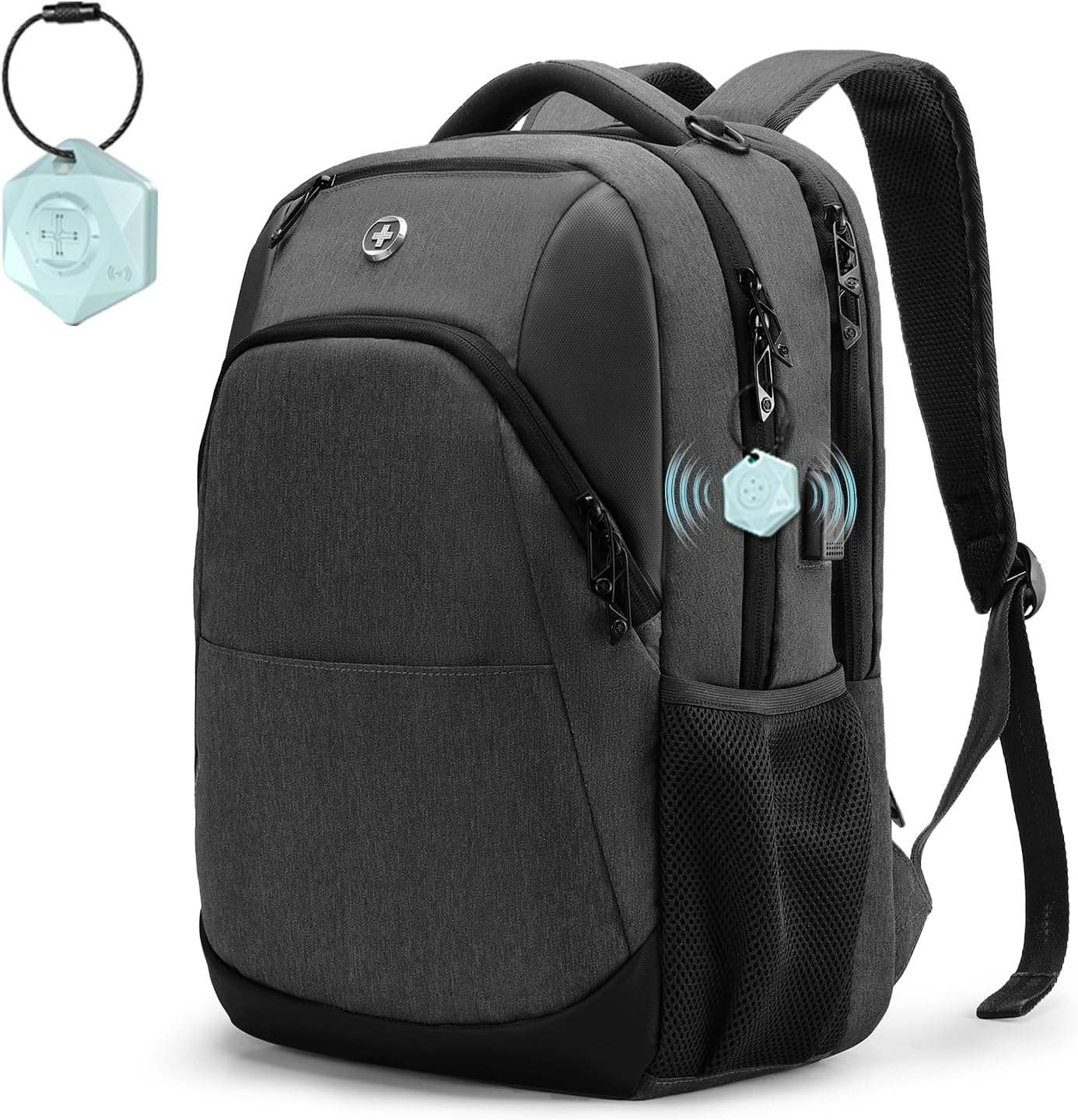 Design Travel Laptop Backpack with RFID Protection & USB Charging – 16″ College & Business Backpack (Black)